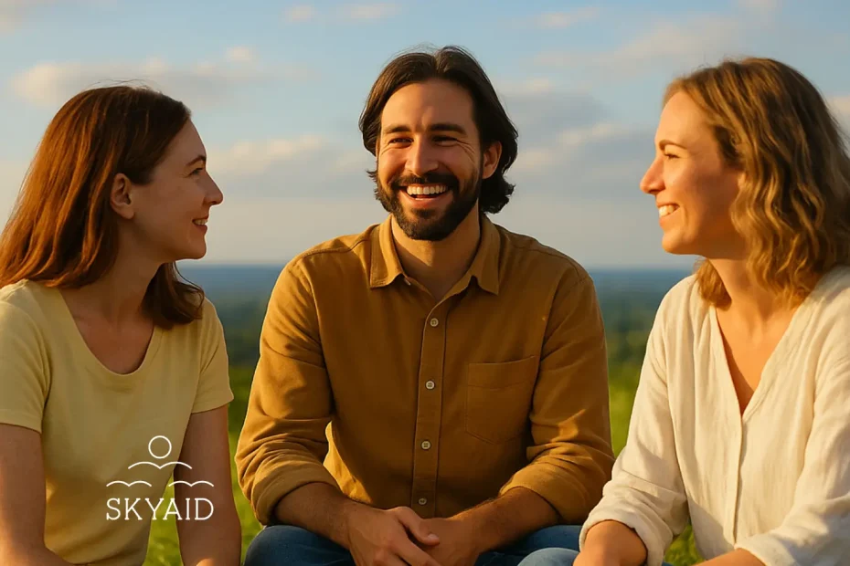 Personas compartiendo una sonrisa en calma que refleja el poder transformador de la presencia auténtica