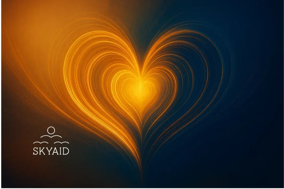 brillo sagrado del corazón como energía luminosa que irradia claridad interior y guía espiritual.